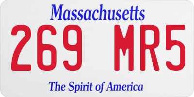 MA license plate 269MR5