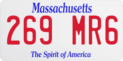 MA license plate 269MR6