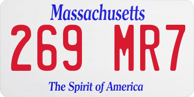 MA license plate 269MR7