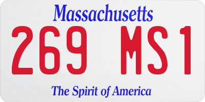 MA license plate 269MS1