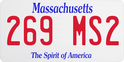 MA license plate 269MS2