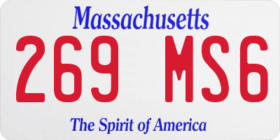MA license plate 269MS6