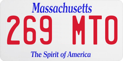 MA license plate 269MT0