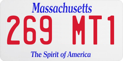 MA license plate 269MT1