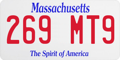 MA license plate 269MT9