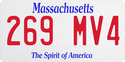 MA license plate 269MV4