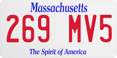 MA license plate 269MV5