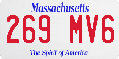 MA license plate 269MV6
