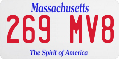 MA license plate 269MV8