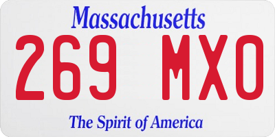 MA license plate 269MX0