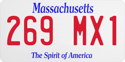MA license plate 269MX1