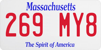 MA license plate 269MY8