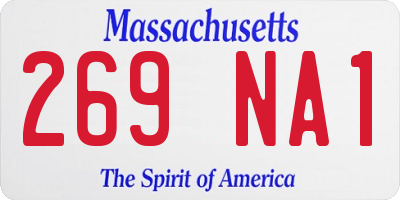 MA license plate 269NA1