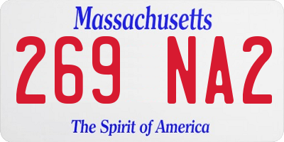 MA license plate 269NA2