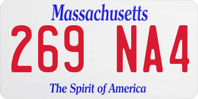 MA license plate 269NA4
