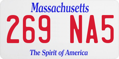 MA license plate 269NA5