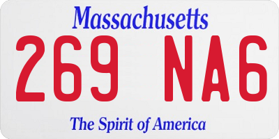 MA license plate 269NA6