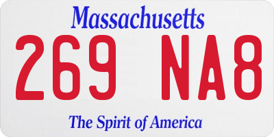 MA license plate 269NA8