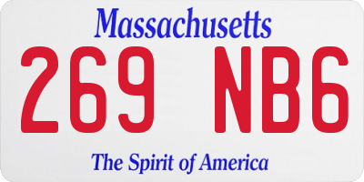 MA license plate 269NB6