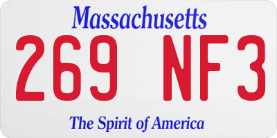 MA license plate 269NF3