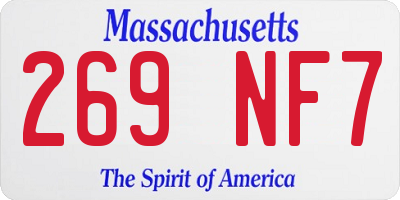 MA license plate 269NF7
