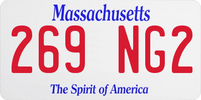 MA license plate 269NG2