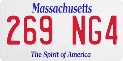 MA license plate 269NG4