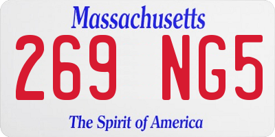 MA license plate 269NG5