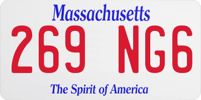 MA license plate 269NG6