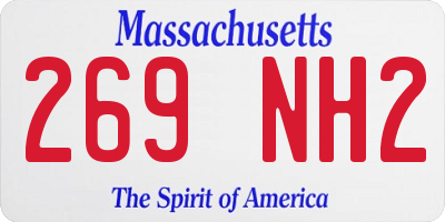 MA license plate 269NH2