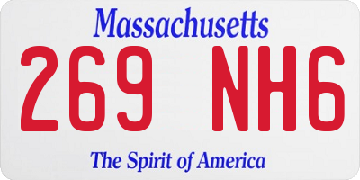 MA license plate 269NH6