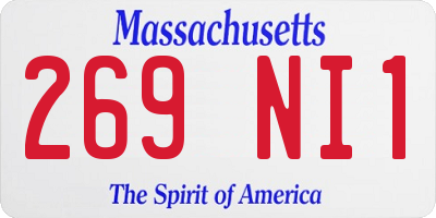 MA license plate 269NI1