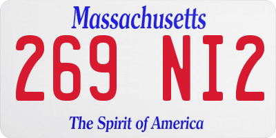 MA license plate 269NI2