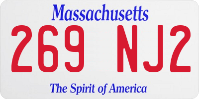 MA license plate 269NJ2