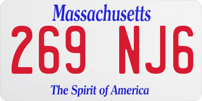 MA license plate 269NJ6