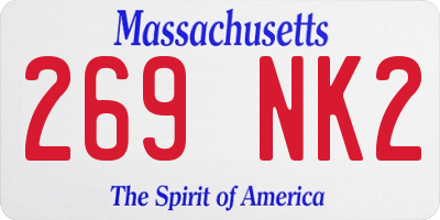 MA license plate 269NK2