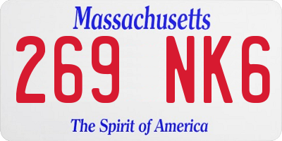MA license plate 269NK6