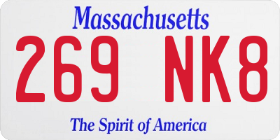 MA license plate 269NK8