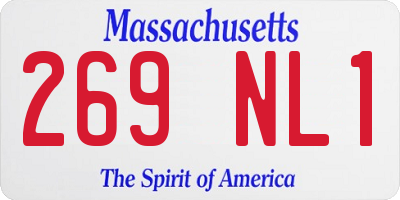 MA license plate 269NL1