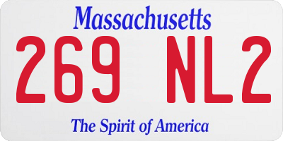 MA license plate 269NL2