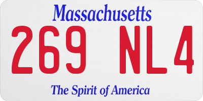 MA license plate 269NL4