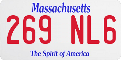 MA license plate 269NL6