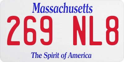 MA license plate 269NL8