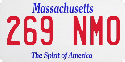 MA license plate 269NM0