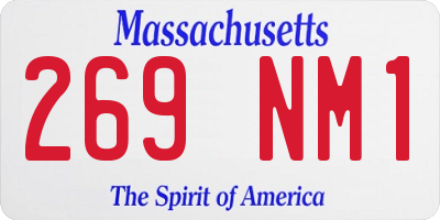 MA license plate 269NM1