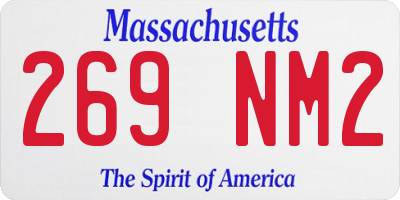 MA license plate 269NM2