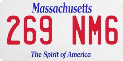 MA license plate 269NM6