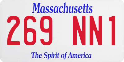 MA license plate 269NN1