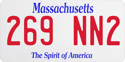 MA license plate 269NN2