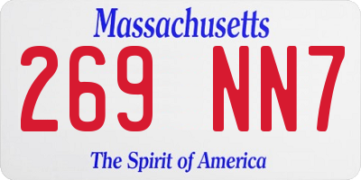 MA license plate 269NN7